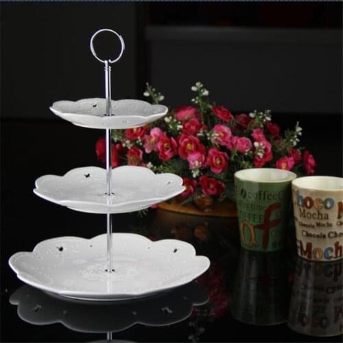 New Cake Holder Multi-Style 2/ 3 /4 Tier Cake Plate Stand Handle Fitting Metal Wedding Party Without The Plate Decorating Tools