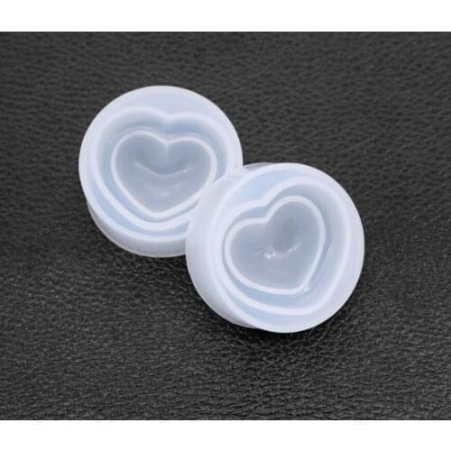 NEW Transparent Silicone Mould necklace lanugo mold Resin Decorative Craft DIY Double heart epoxy resin molds for jewelry