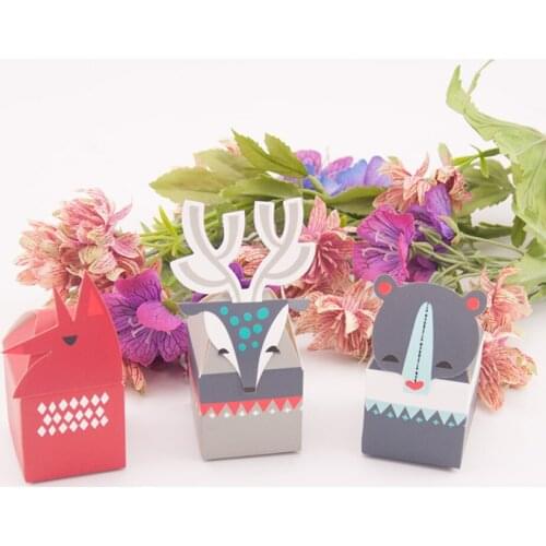 Deer Fox Decoration Box Metal Cutting Dies For Scrapbooking Stencils DIY Cards Album Embossing Folder Die Cuts Template