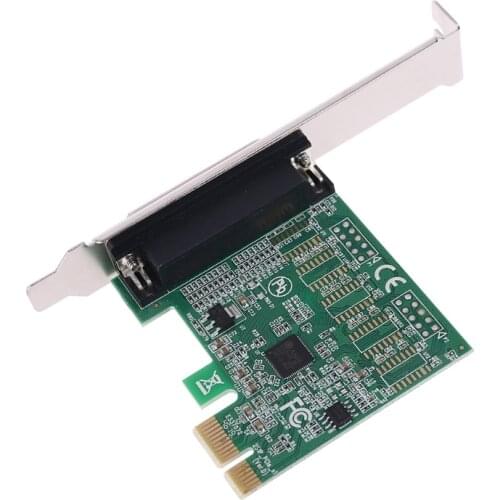 Parallel Port DB25 25Pin PCIE Riser Card LPT Printer to PCI-E Express Cards Converter AX99100