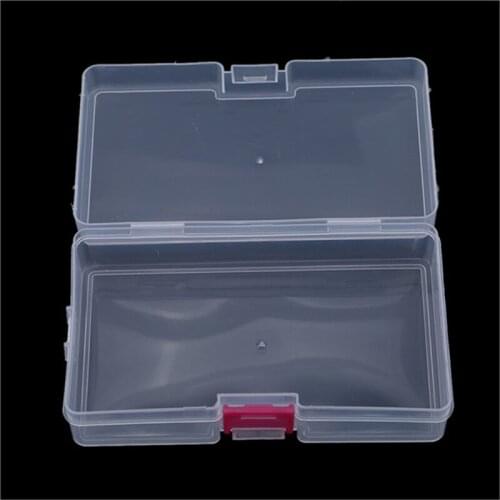 1pc Portable Nail Art Equipment Tool Rectangle Nail Art Storage Box Transparent Display Case For Jewelry Beads Pills Nails Tips