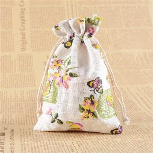 Cotton Gift Pouch 10x14cm(4"x5.5") Makeup Storage bag Fashion Jewelry Packaging Bag 50pcs Birthday Party Wedding Favor Holder