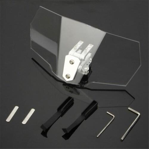 Motorcycle Airflow Adjustable Clip-On Windshield Extension Spoiler Windscreen Unversal for BMW Honda Yamaha Suzuki Ducati