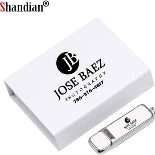 SHANDIAN Custom logo colour print leather usb 2.0 memory sticks flash drive pen drive 64GB 32GB 16GB 8GB 4GB company gift