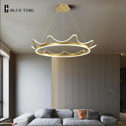 Gold Finished Modern Led Chandelier For Living room Dining room Bedroom Hanging Lamp Chandelier Home Decor Lighting Luminaries