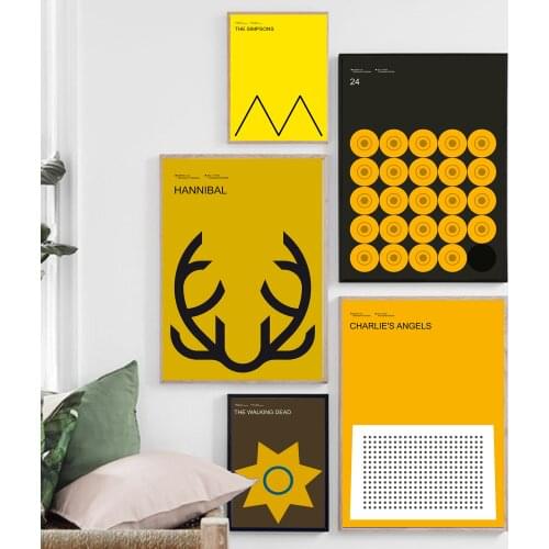 Modern Art Canvas Painting Minimalistic Flat Design Comic Movie Classic Poster And Prints Wall Art Abstract Pictures Home Decor