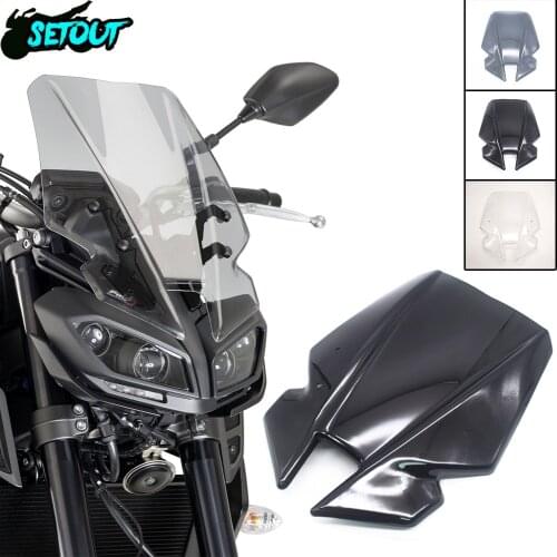 Motorcycle windshield sports travel wind deflector for Yamaha MT09 2017 2018 2019 2020 MT-09 FZ-09 FZ09 MT 09 '17-'20