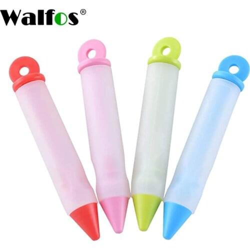 WALFOS Food Grade Silicone Food Writing Pen Chocolate Decorating Tools Cake Mold Cream Cup Cookie Icing Piping Pastry Nozzles