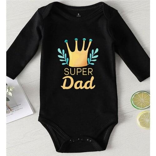 Toddler Winter Clothes Boys Girl Long Sleeve Cotton Baby Romper Newborn Clothing One Piece Jumpsuit Kids Autumn Dad Printed