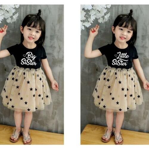 1pc Family Looking Set floral print promoted to big sister Little Sister Matching Baby Girl Dress Family Matching Outfits