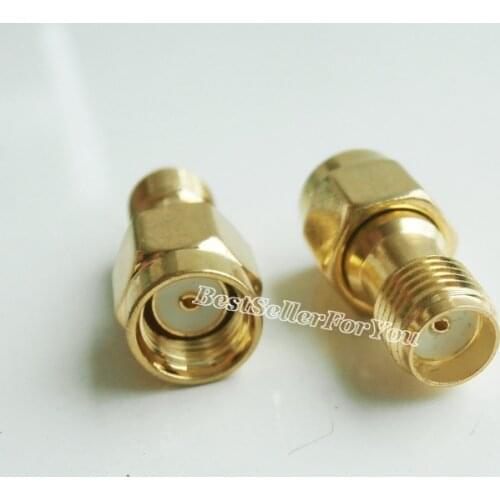 1Pcs SMA Connector Female Jack To RPSMA Connector RP SMA Connector Male Female Pin RF Coaxial Adapter Connector Wifi