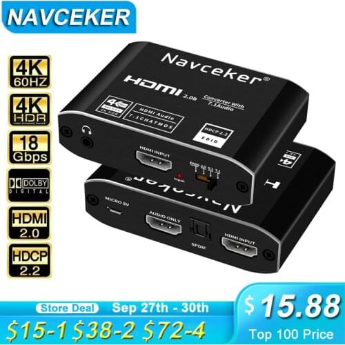 2020 HDMI Audio Extractor 4K HDMI SPDIF Converter 5.1 HDMI to HDMI to RCA Splitter Optic TOSLINK Switch Digital 7.1 HDMI Adapter