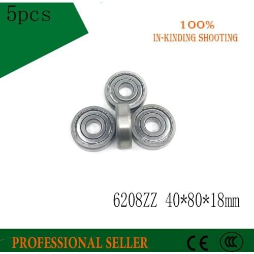 6208 6208ZZ 1Piece bearing 40*80*18(mm) 6208Z 6208 ZZ CHROME STEEL DEEP GROOVE BEARING