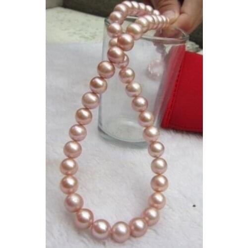 8-9mm AAA South Sea Pink Cultured Pearl Shell Necklace Rope Chain Beads Jewelry Making Natural Stone 18inch