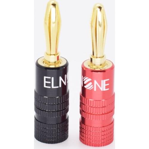 8pcs ELNONE High Quality Gold Plated Speaker Banana Plug Male Audio Connector Item No.: 23-0178