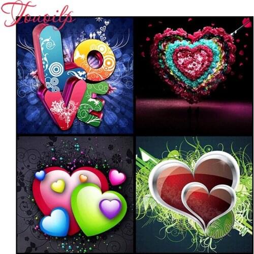Touoilp Full square&Round Drill 5D DIY Love flower Diamond Painting "love" Cross Stitch 5D Embroidered diamond Home Decor Gift