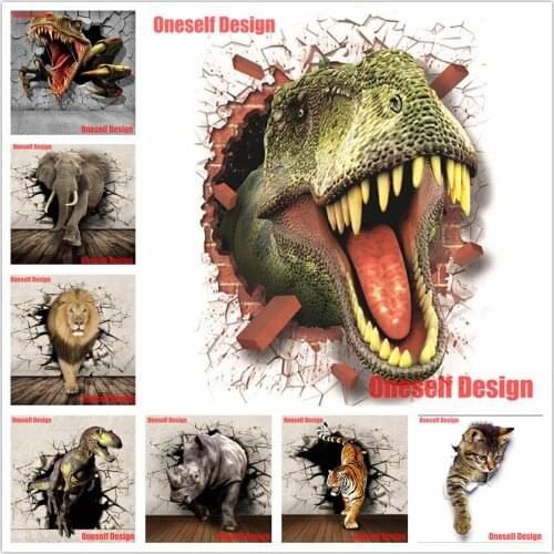 2019 popular 5d diamond embroidery full set 3d animal cat diamond painting full square animal dinosaur diamond embroidery sale