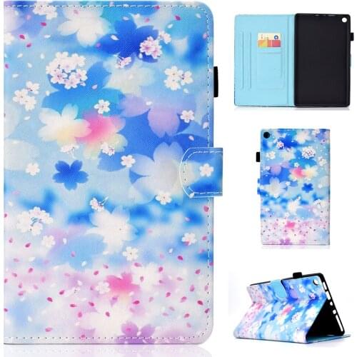 Stand Card Slot Case For Amazon Kindle All-New Fire HD 8 2016 2017 Case Funda Tablet Fashion Pattern Shell Auto Wake Up/Sleep