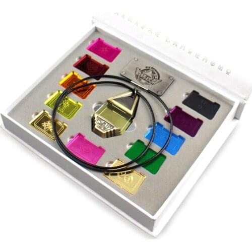 Digital monster tyrannosaurus evolution key badge digital heraldry set Digimon adventure necklace pendant anime accessories