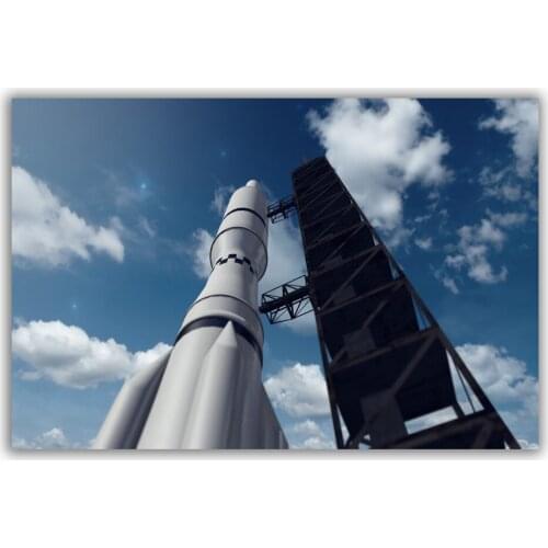 HT081 Spectacular Universe Earth And Moon Space Station Astronaut Silk Fabric Poster Art Decor Indoor Painting Gift