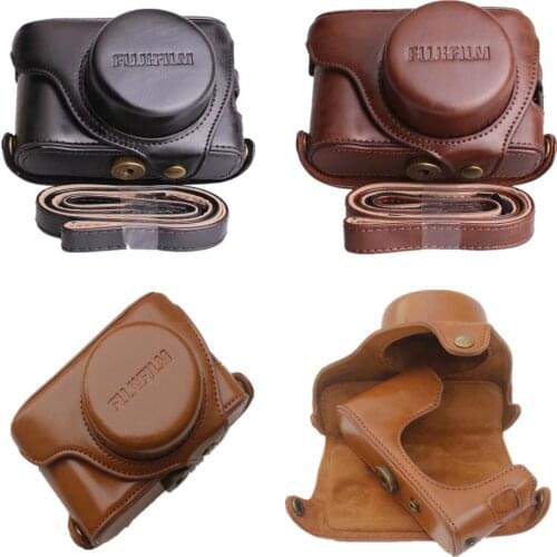 PU Leather Case Protective Cover For Fujifilm Fuji X100 X100S X100T X100F X100V Camera Bag Shoulder Strap