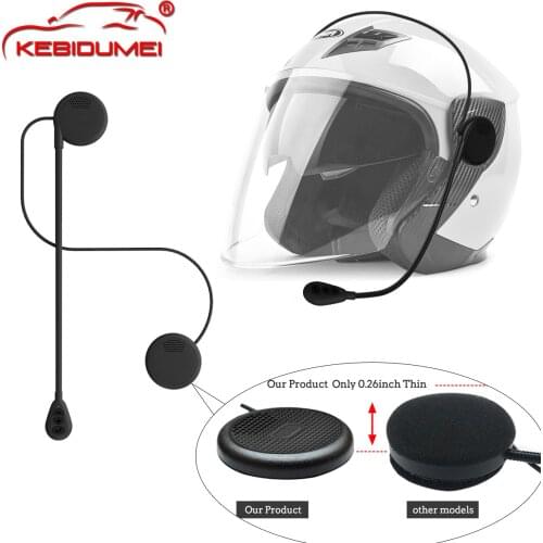 Kebidumei Moto Helmet Headset Bluetooth 5.0 Ultra-Thin Motorcycle Earphones Wireless Speaker Headphone Handsfree Call Music Play