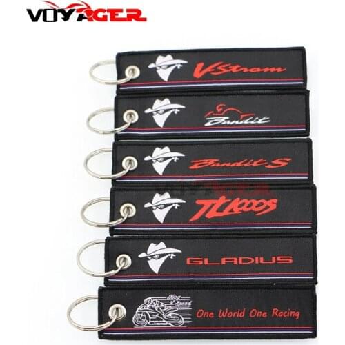 Motorcycle Embroidery Collection Keychain For SUZUKI V-Strom Bandit S Gladius TL1000S Keyring