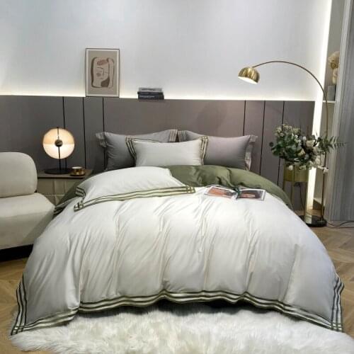 1000TC Egyptian Cotton Bedding set Embroidery quilt cover bed sheet pillowcase 4pieces home textile bedding