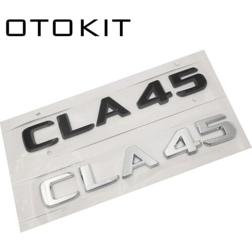 3D Matte Black CLA 45 Car Emblem CLA45 Car Trunk Rear Letters Word Emblema Badge Sticker Auto Turbo Logo For Mercedes Benz AMG