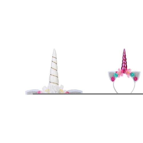 Fashion Unicorn Horn Hairbands for Kids Girls Party Headwear Cute Flower Headbands for Children Photography Props Cute Gifts