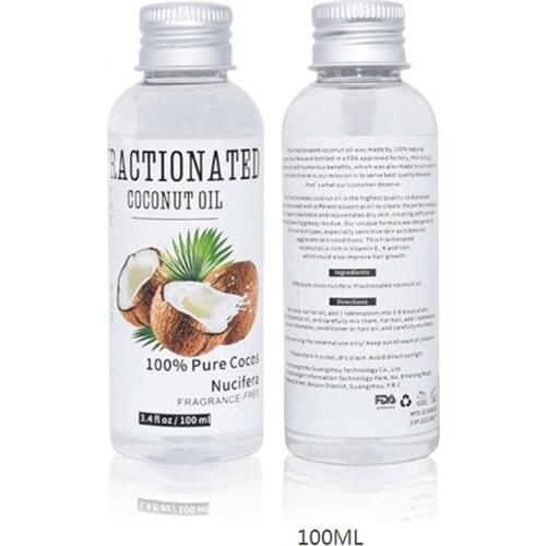 100ml Natural Pure Coconut Essential Oil Skin Hair Care Extra Virgin Coconut Oil Best Cold Press Coconut Oil