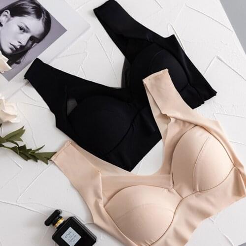 Underwear Bra Seamless Bra No Trace for Female Brassiere Contour Sexy Breathable Plus Size Bras Gather Comfortable Sleep Tops