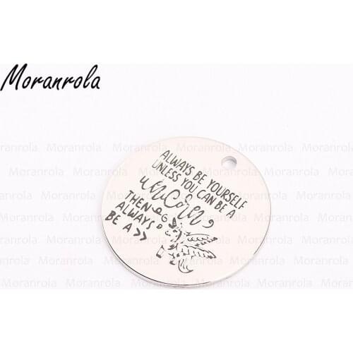 New Silver Jewelry Accessories Men And Women Trendy Keychain Round Link Chain Charm Necklace Artistic Word Choker Pendant