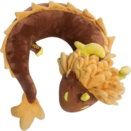 Game Genshin Impact Zhongli Hu Tao Cosplay Dragon U Shaped Pillow Protector Siesta Cushion Plush Doll Travel Neck Pillow Gift