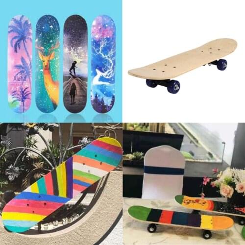 Professional Kids Blank Skateboard Complete Wheel Truck Maple Deck 24' DIY Longboard Skate Board Accessories