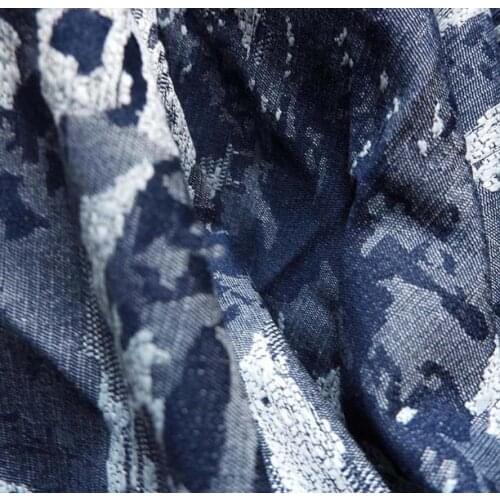 Washed denim fabric, diy handmade jacquard designer special fabric/half price