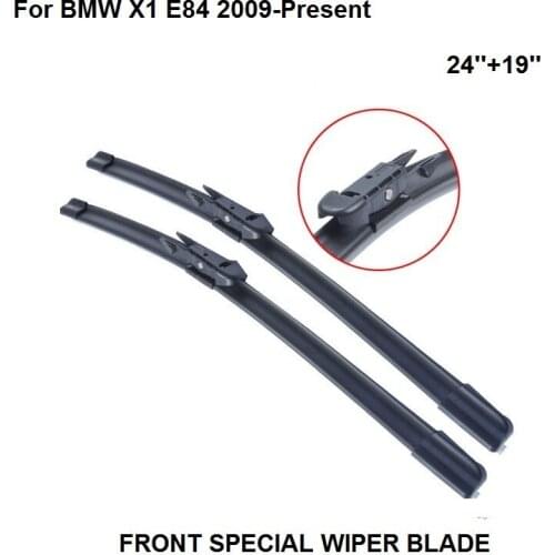 For BMW X1 E84 2009-Present 24''+19'' Wipers Blade Accessories For Auto Cars Rubber Windshield Wiper