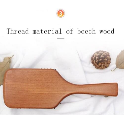 Peach Wooden Hair Brush Scalp Hairbrush Combs Women Tangle Hairdressing