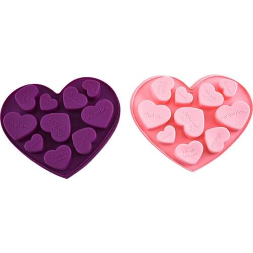 Silicone Baking Mold Cake Decoration DIY Chocolate Handmade Heart-Shape Biscuit Muffins Soaps Tool