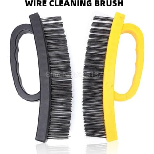 1PCS Handle Steel Wire Copper Brush For Industrial Devices Surface/inner Polishing Grinding Cleaning Row Hand Tool Set