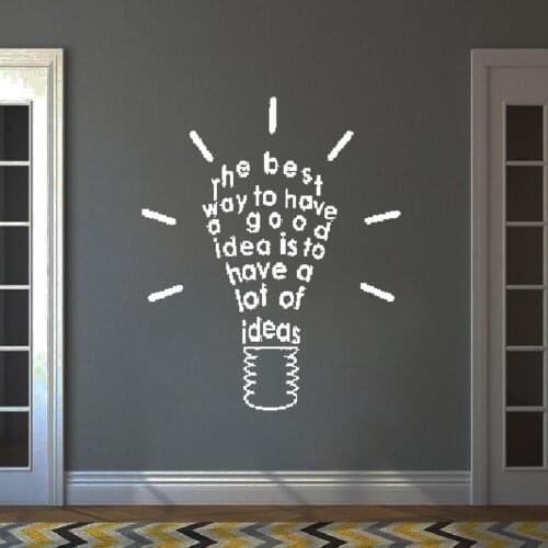 Light Bulb Wall Stickers Company Office Home Decor Creative Gear Pattern Vinyl Living Room Interior Art Wall Decals DW11926