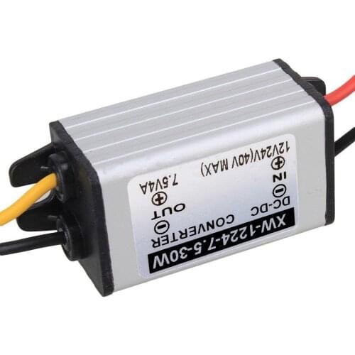 LED Car Power Converter Regulator Step-Down Adapter DC 12V 24V To DC 7.5V 4A 30W