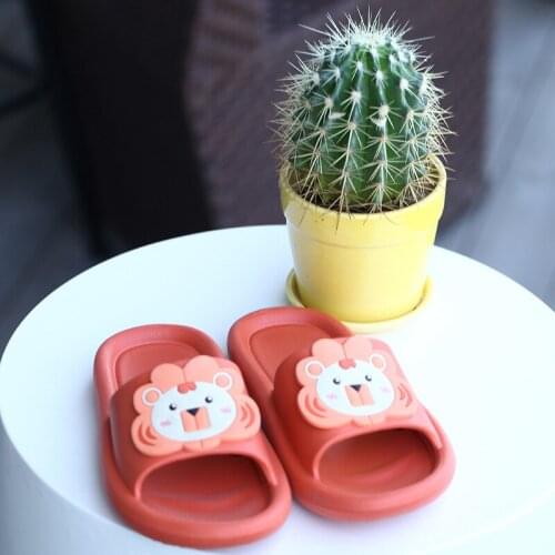 Slippers Womens Home Summer Cartoon Bath Non-Slip Cute Childrens Parent-Child Mens Slippers House Slippers Men