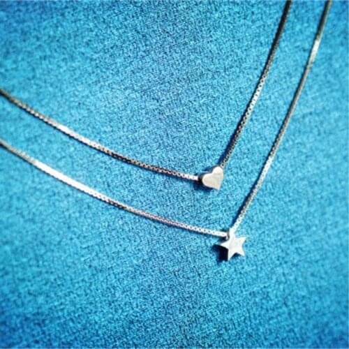 Star Clavicle Chain Korean 925 Sterling Silver Temperament Personality Fashion Female Jewelry Necklace SNE035