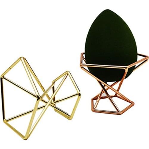 Makeup Storage Organizer Makeup Sponge Puff Rack Holder Metal Bracket Makeup Puff Rack Cosmetic Holder Puff Drying Tool 1PC