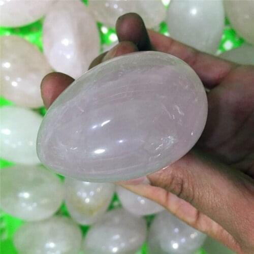 1pcs drop shipping Natural rose quartz Crystal gemstone yoni egg meditation reiki healing pink rose crystal gemstone for women