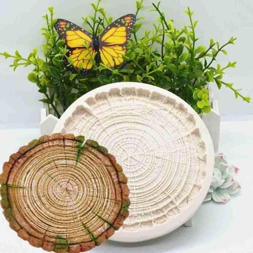 1pc DIY Tree Stump Silicone Resin Fondant Molds Birthday Cake Decorating Tools Pastry Kitchen Baking Accessories