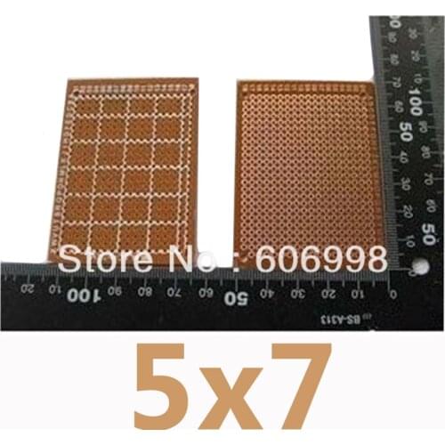 10pcs/lot DIY Prototype Paper PCB Universal Test Board Experimental Matrix Circuit Board Protoboard 5x7cm