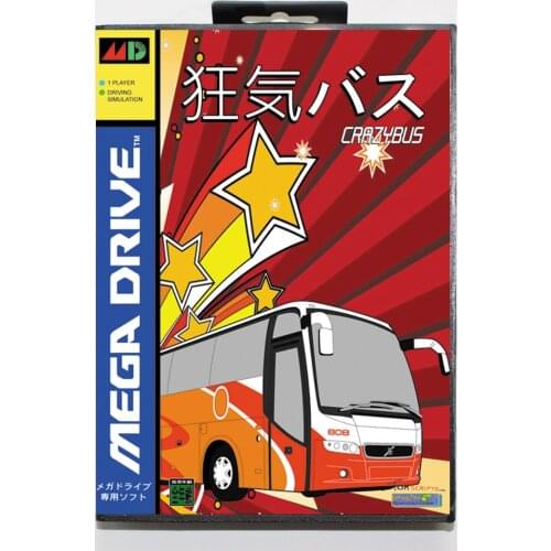 Crazy Bus 16bit MD Game Card For Sega Mega Drive/ Genesis with Retail Box