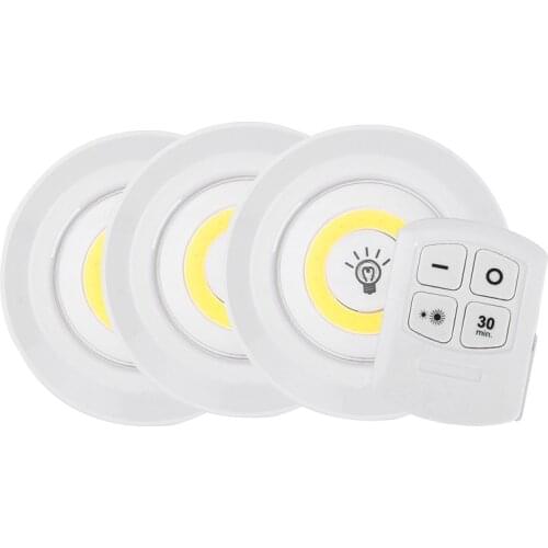 New 5W LED Wardrobe Light Adjustable Remote Control Push Button Showcase Lamp For Stairs Kitchen Bathroom Wardrobe Night Light